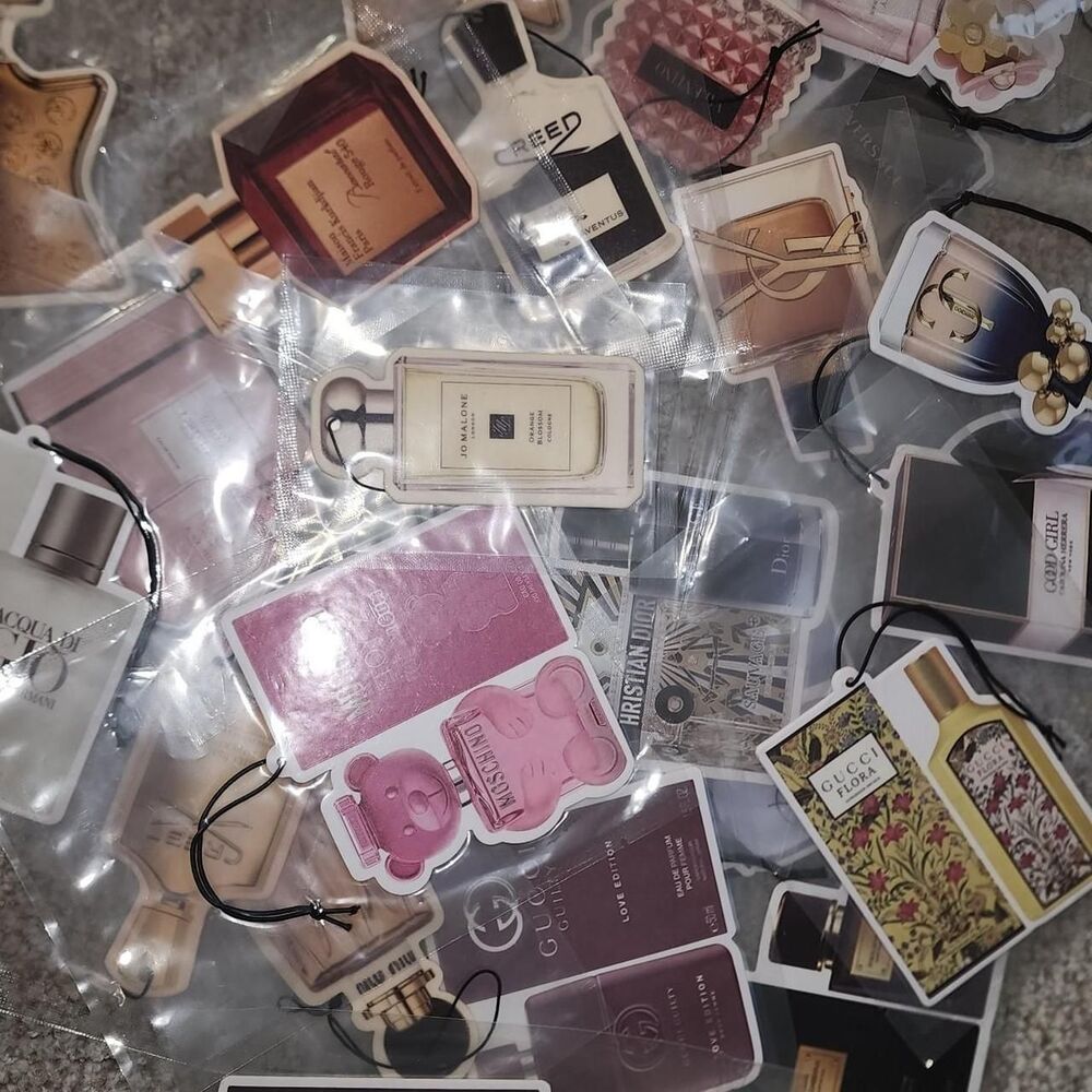 Bundle of 10 scented luxury fragrance cutouts long lasting car freshies new